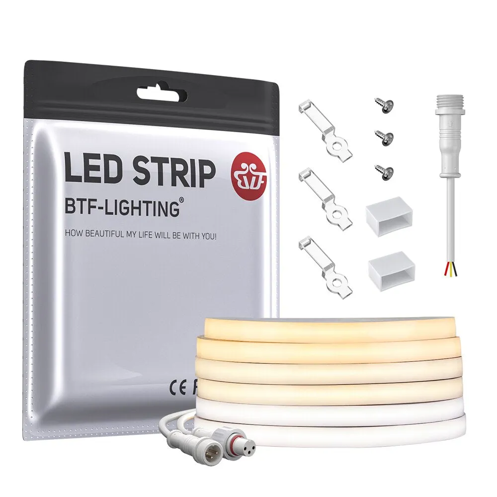 FCOB COB FOB CCT LED Light Strip IP68 640LEDs Outdoor Waterproof 24V 2700K to 6000K High Linear Warm Cool White
