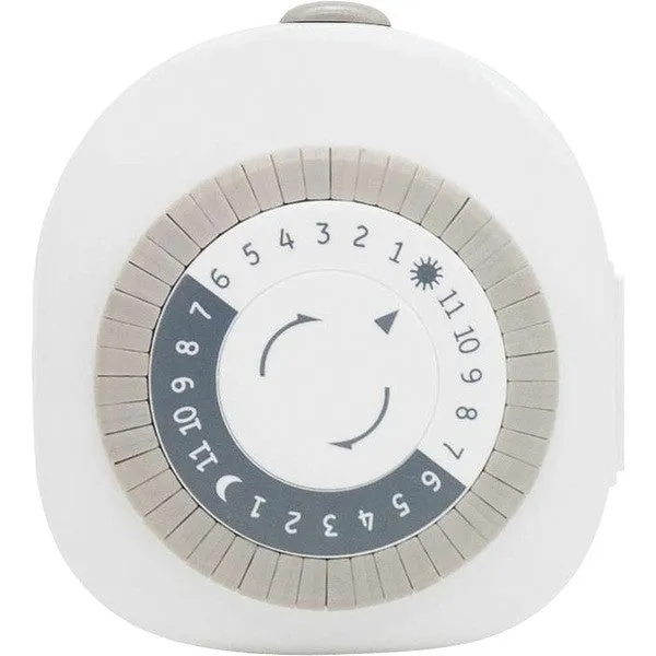 GE 15152 24-Hour Round, Polarized Mechanical 1-Outlet Timer