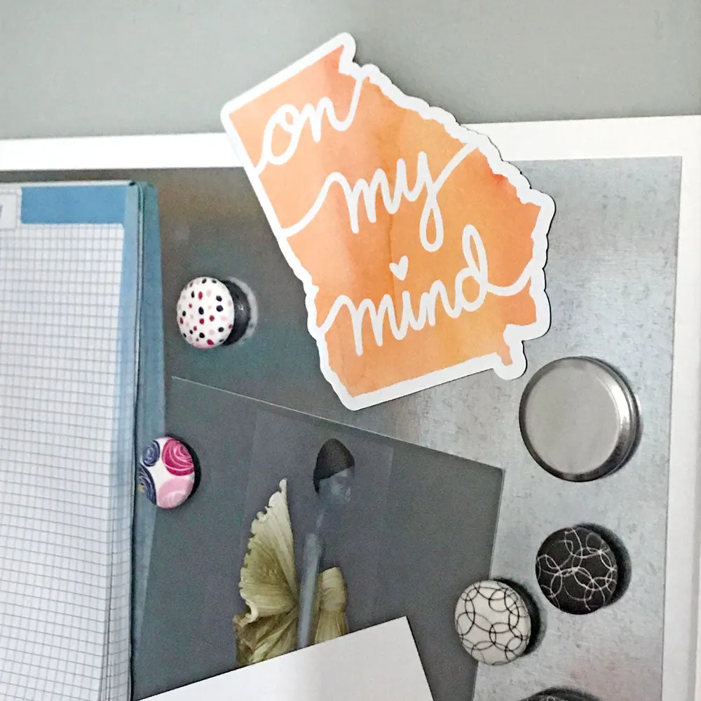 Georgia On My Mind Vinyl Magnet - Waterproof & Scratch Resistant