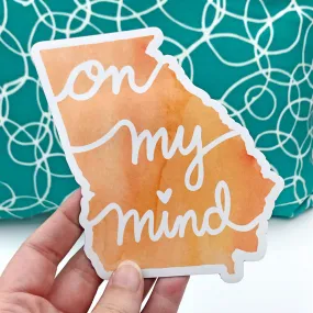 Georgia On My Mind Vinyl Magnet - Waterproof & Scratch Resistant