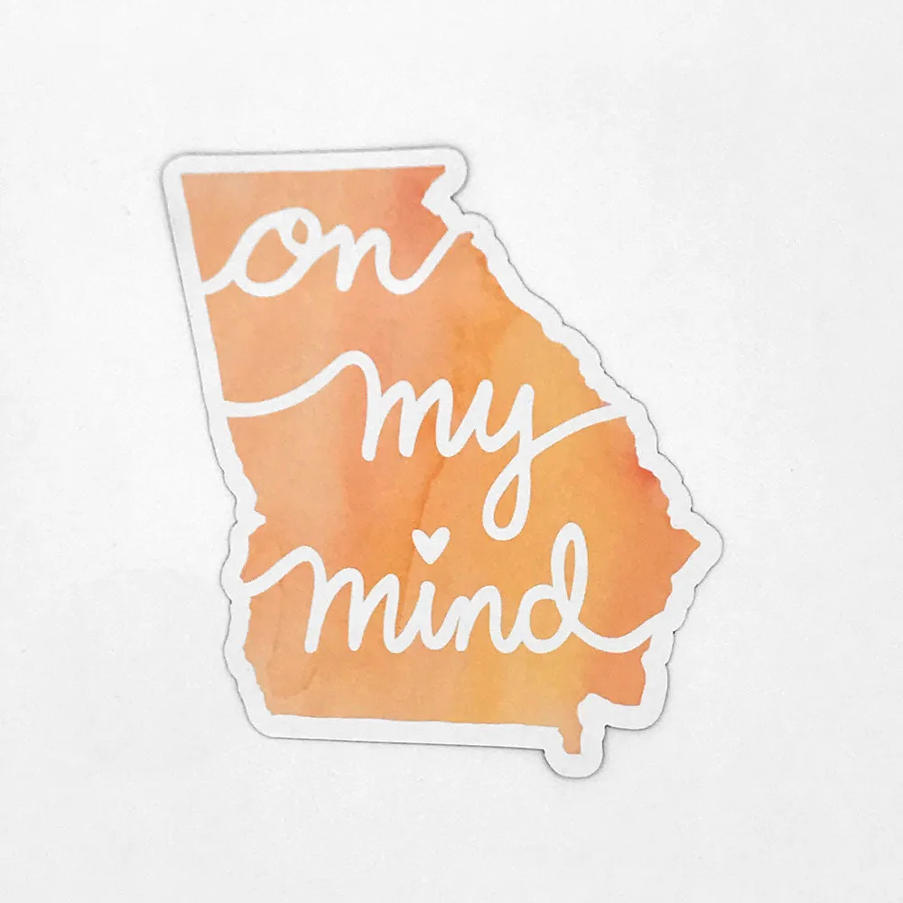 Georgia On My Mind Vinyl Magnet - Waterproof & Scratch Resistant