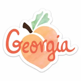 Georgia Peach Vinyl Magnet - Waterproof & Scratch Resistant