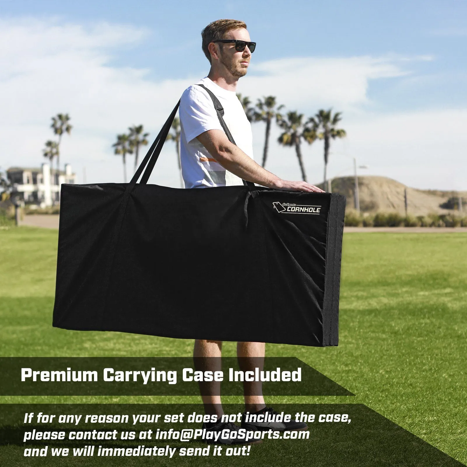 GoSports 4 ft x 2 ft Solid Wood Premium Cornhole Set