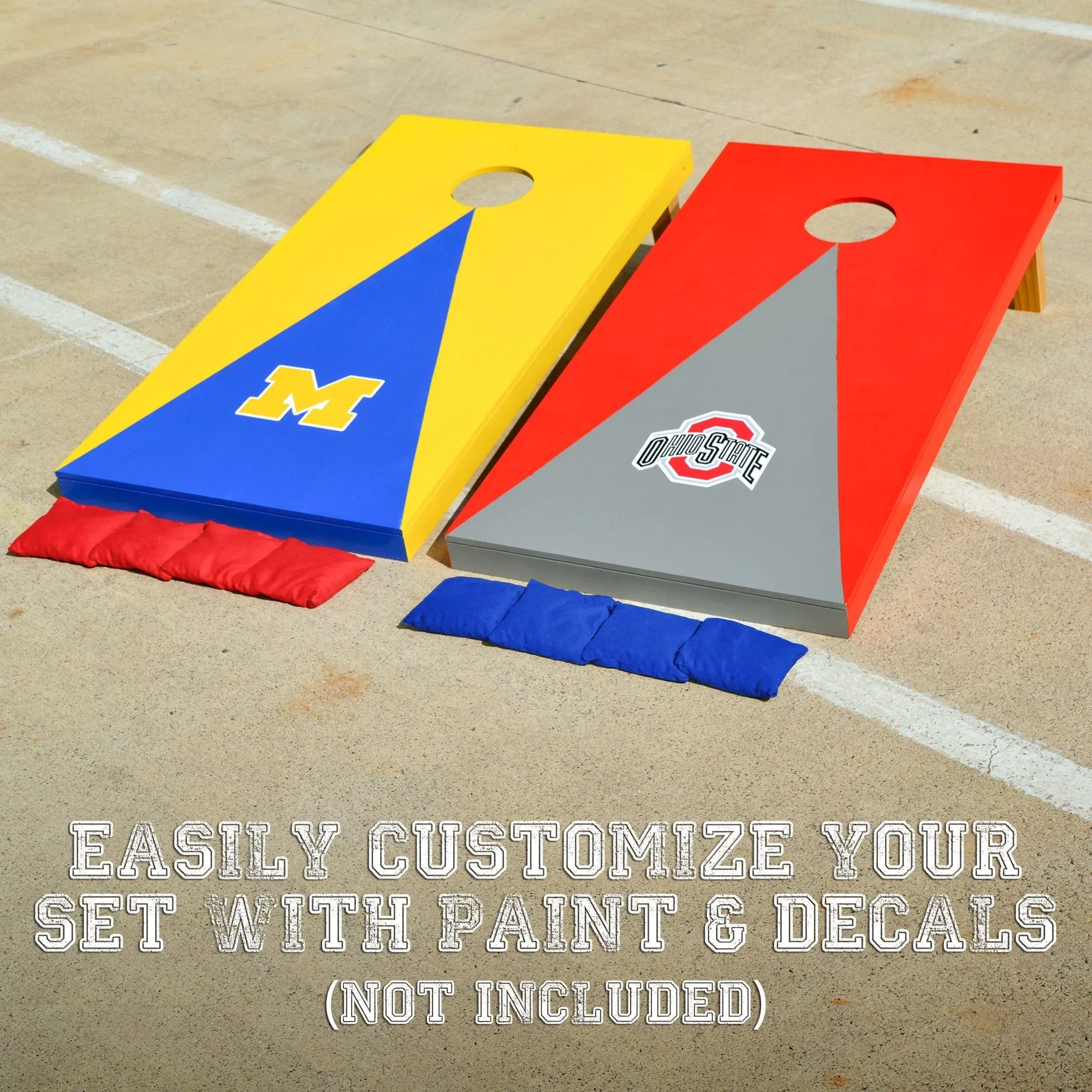 GoSports 4 ft x 2 ft Solid Wood Premium Cornhole Set
