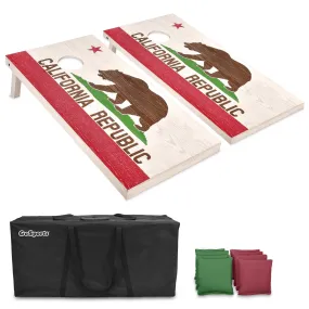 GoSports 4 ft x 2 ft Wooden Cornhole Set - California