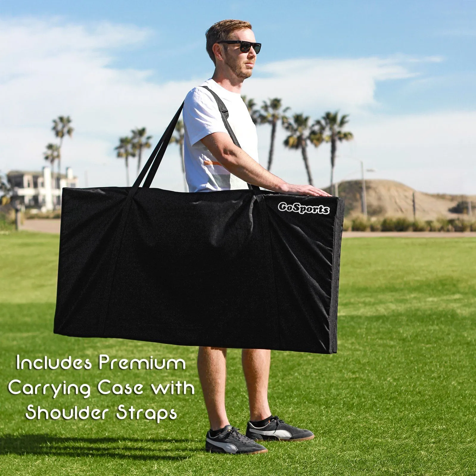 GoSports 4 ft x 2 ft Wooden Cornhole Set - California
