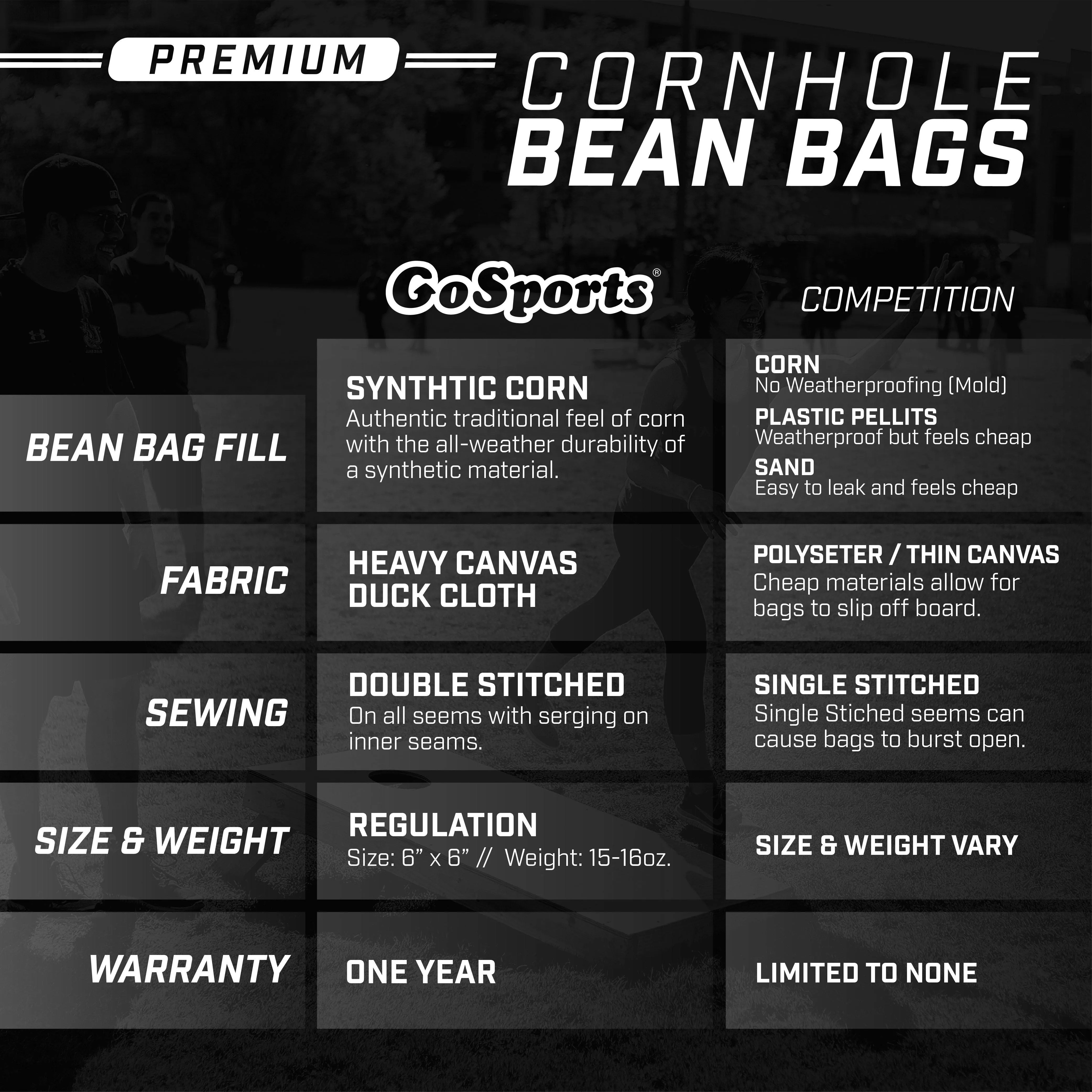 GoSports Official Regulation Bean Bags - Dark Green