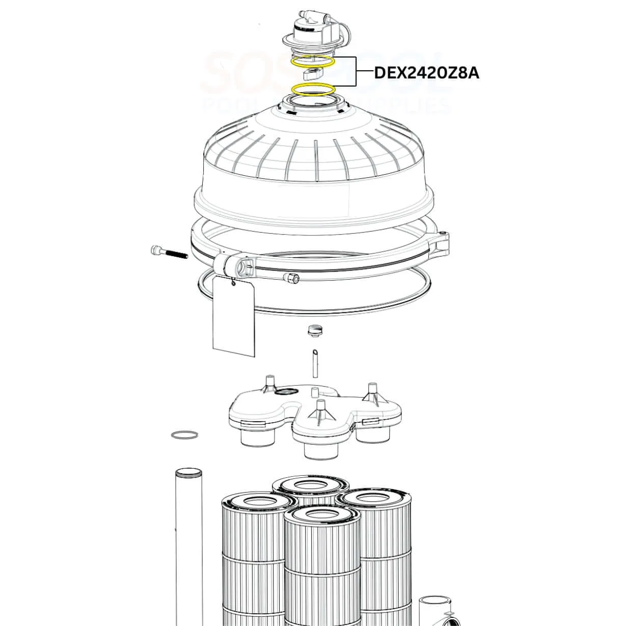 Hayward O-Ring Kit For Filter Manual Air Relief Valve | Set of 2 | DEX2420Z8A