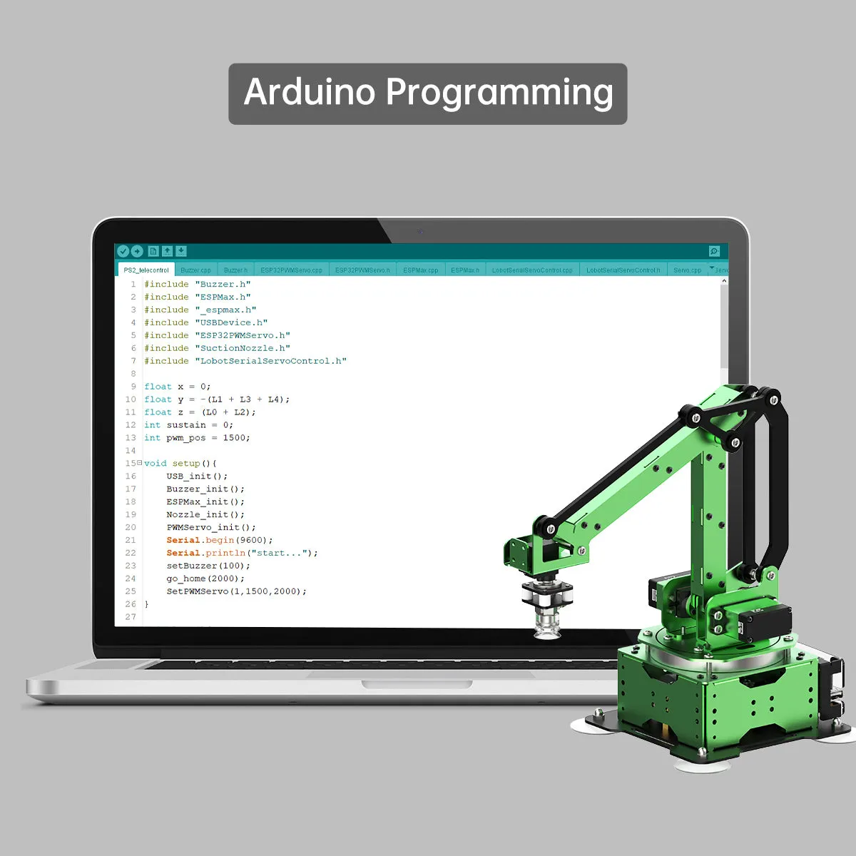 Hiwonder MaxArm Open Source Robot Arm Powered by ESP32 Support Python and Arduino Programming Inverse Kinematics Learning