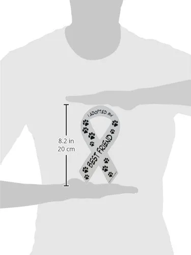Imagine This 8-Inch by 4-Inch Car Magnet Social Issues Ribbon, I Adopted My Best Friend