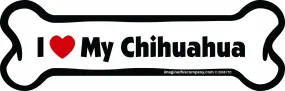 Imagine This Bone Car Magnet, I Love My Chihuahua, 2-inch by 7-inch
