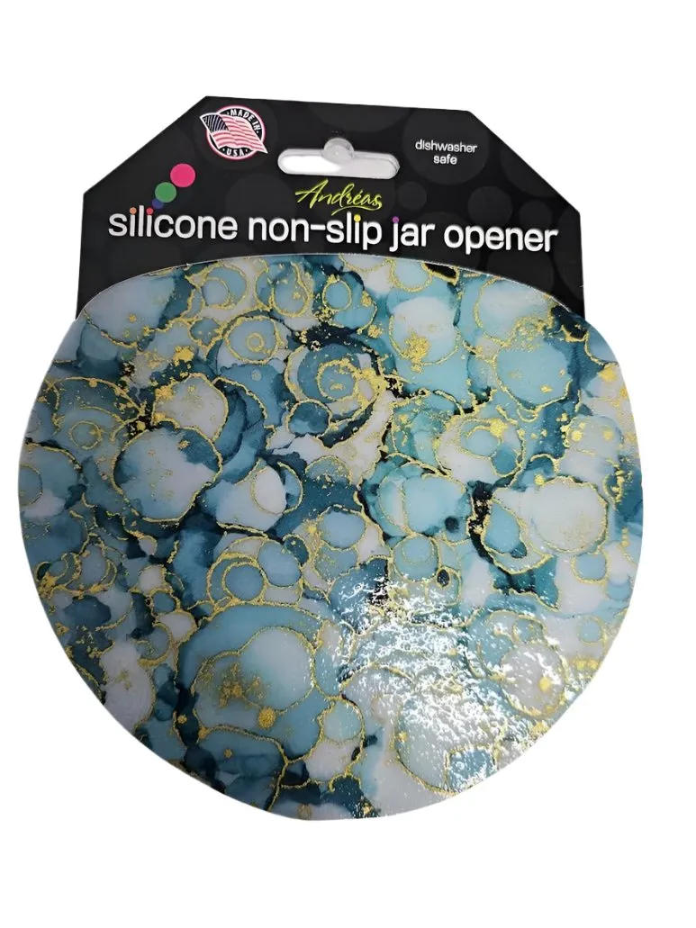 Jar Opener -  Blue / Gold / Dots Swirl 1