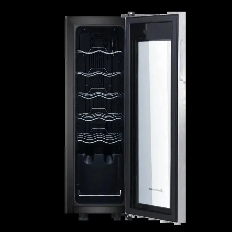 Kalamera 12 Bottle Free Standing Compressor Wine Cooler with Glass Door with Concealed Handle