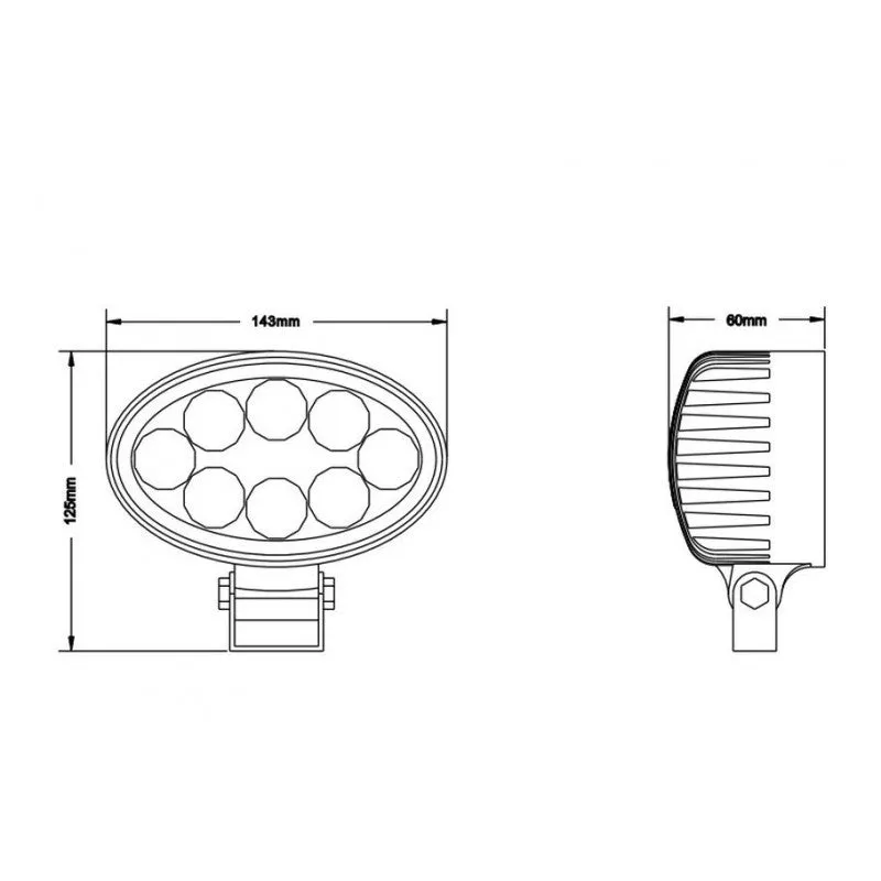 LED Work Lamp / Oval Shape