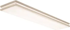 Lithonia Lighting Led Saturn Linear Flush Mount Fixture Brushed Nickel 4 Ft. Led Integrated Panel Array Included
