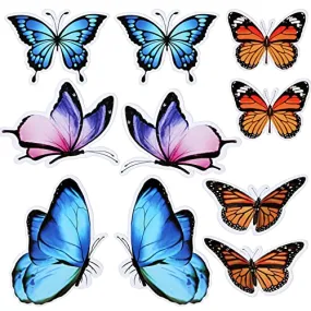 LUTER 10pcs Butterfly Magnets Stickers, Double Sided Patio Flexible Magnets Decorative Window Magnetic for Refrigerator Window Screen Patio Sliding Doors Garage Protector