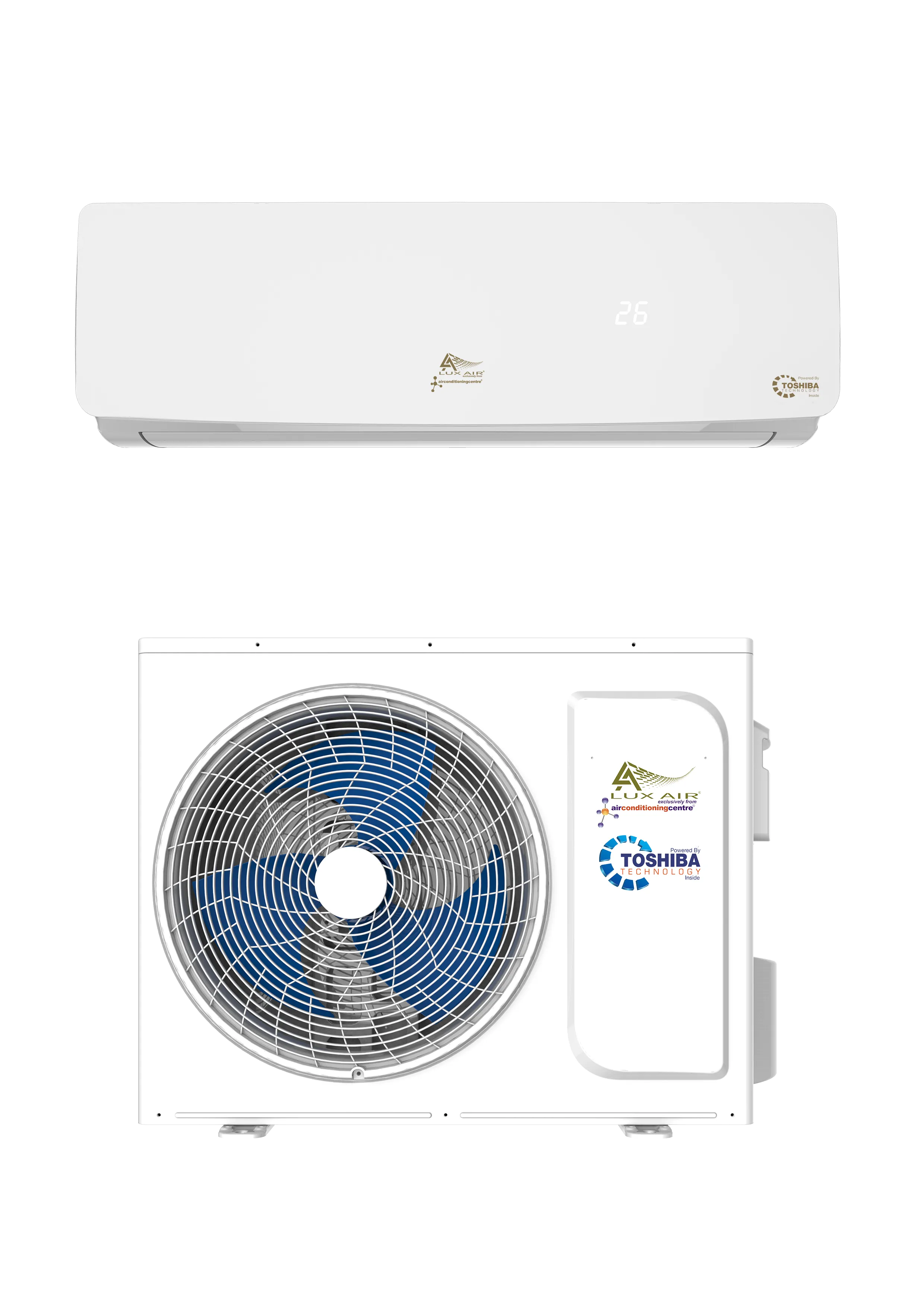 Lux Air KFR33IW/LUX Smart WiFi Split Air Conditioning Kit - 3.5kW in White Gloss Finish