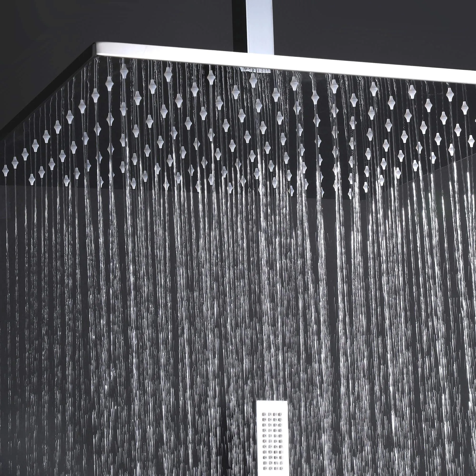 Luxury Ceiling Mount Thermostatic Shower System with 6 Body Sprays and Handheld RB0810