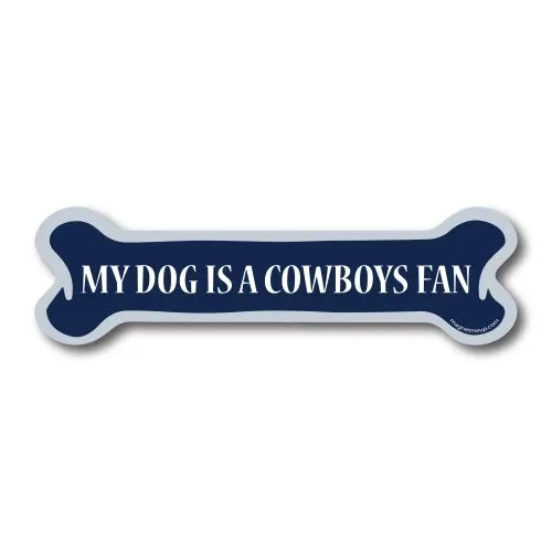 Magnet Me Up My Dog is a Cowboys Fan Bone Magnet Decal, 2x7 InchesHeavy Duty for Car Truck SUV Waterproof …