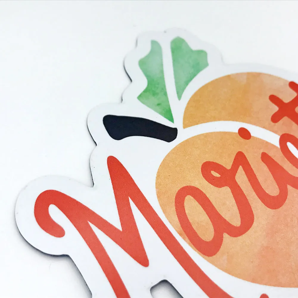 Marietta Peach Vinyl Magnet - Waterproof & Scratch Resistant