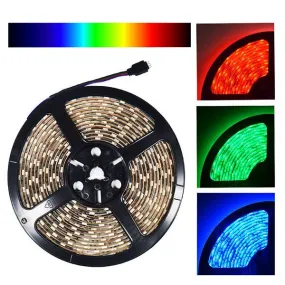 NovaBright 24V 5050SMD Color Changing RGB Super Bright LED Strip Light 16 Ft Reel 300 LEDs Kit| IP Rating| IP65 (Waterproof)