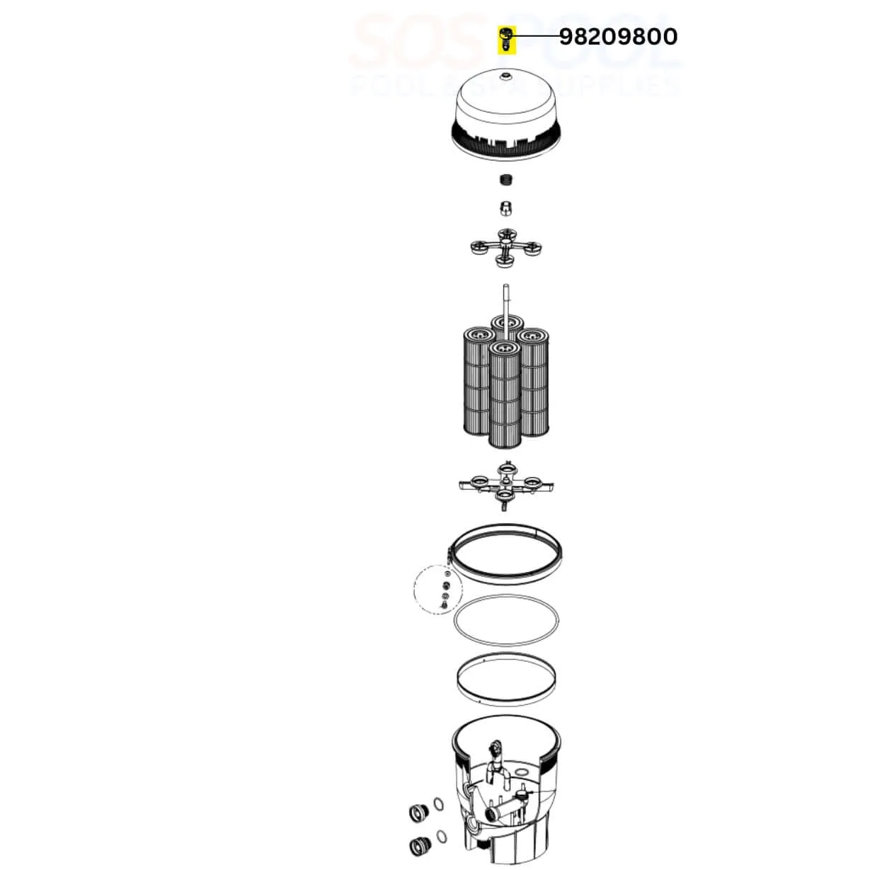 Pentair Air Relief Valve Assembly Kit With Pressure Gauge | 98209800