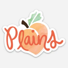 Plains Georgia Peach Vinyl Magnet - Waterproof & Scratch Resistant