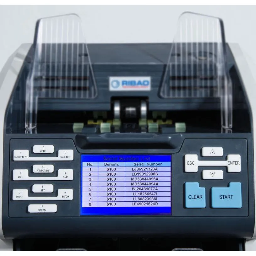 Ribao BCS-160 Bank Grade Two-Pocket Mixed Value Counter Bill Counter & Sorter
