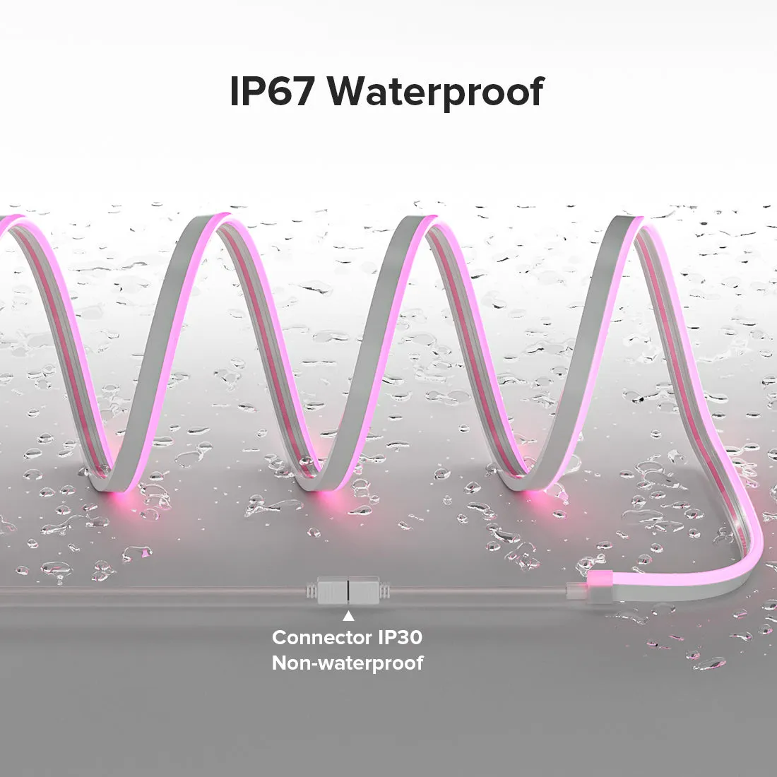 Side Emitting T0615 RGB Neon Light 108LEDs/M Flexible Uniform IP67 Waterproof Silicone Full Color DC 24V