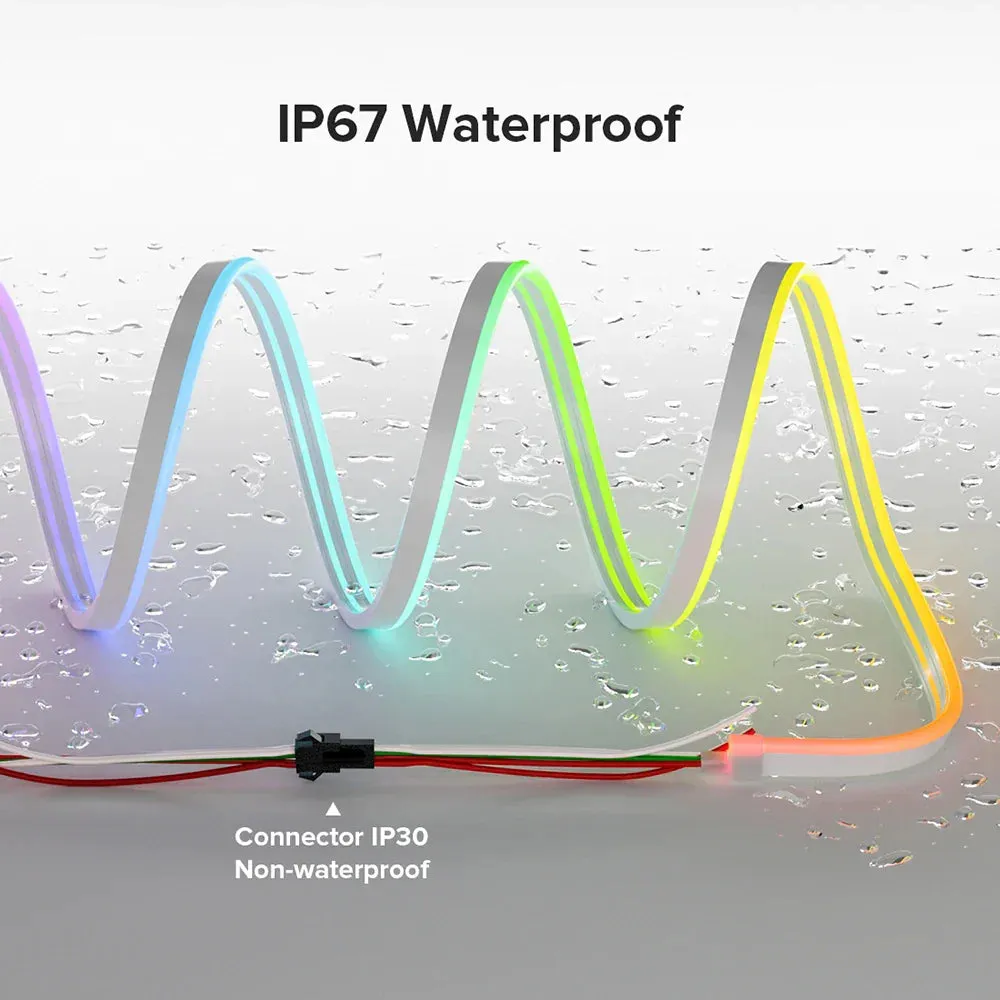 Side Emitting WS2811 IC RGB T0615 Neon Light 108LEDs/M Chasing Color IP67 Waterproof Silicone External Bright Tape DC 24V