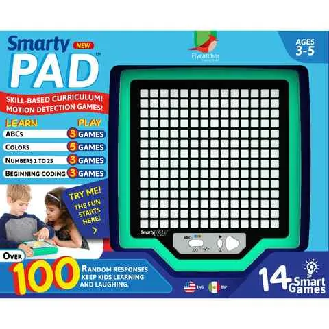Smarty Pad Toy - 14 Smart Games / Motion Detection Games for 3-5 Years Kids