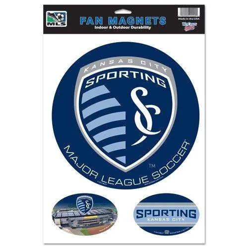 Sporting KC Kansas City MLS WinCraft Sports Indoor & Outdoor Car Magnets