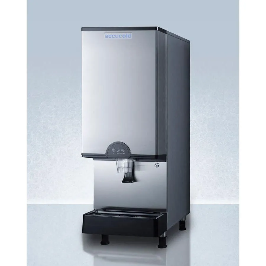 Summit 17 in. Wide 30 Lbs. Capacity Countertop Commercial Ice and Water Dispenser with 378 Lbs. Daily Ice Production - AIWD450FLTR