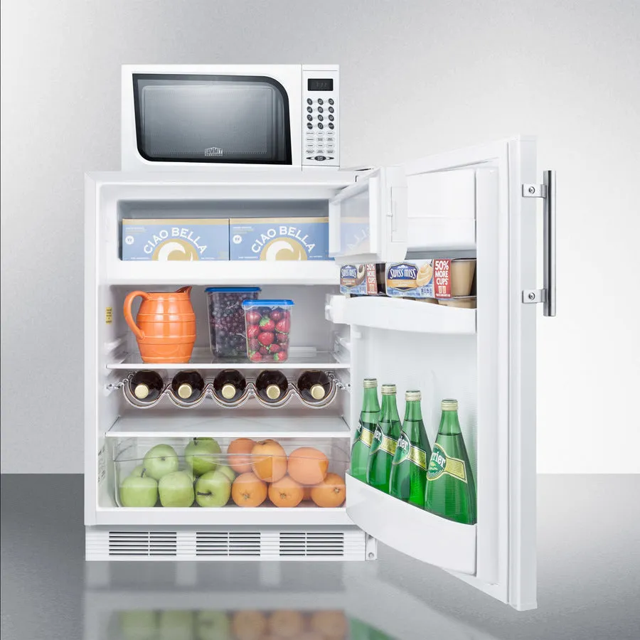 Summit Compact Refrigerator-Freezer-Microwave Unit With Dual Evaporator Cooling - MRF661