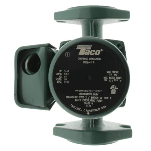 Taco 006-F4 Cast Iron Circulator, 1/40 HP