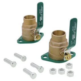 Taco SFL-125S 1-1/4" Sweat Shut-Off Freedom Swivel-Flange Set (Low Lead) Side View