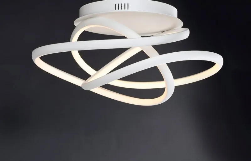 Twisted 24.5" Single Light Flush Mount in Matte White