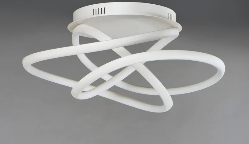 Twisted 24.5" Single Light Flush Mount in Matte White