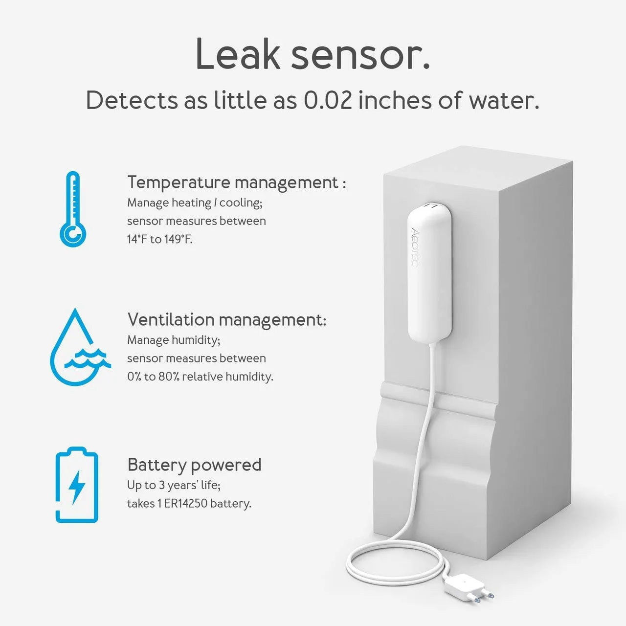 (USED/OPEN-BOX) Aeotec ZWA019 WaterSensor 7 Pro (Z-Wave Plus)