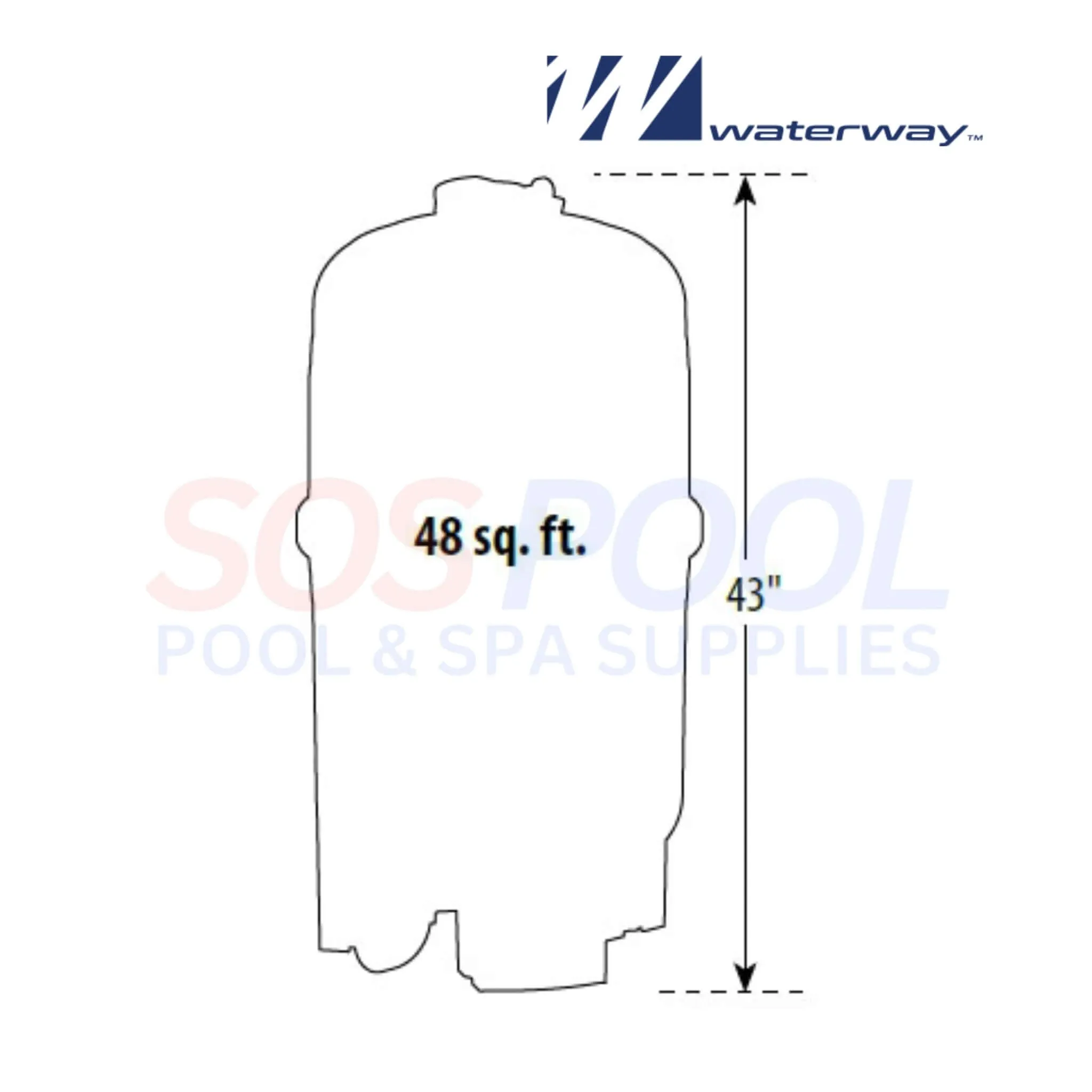 Waterway Crystal Water D.E Filter | 48 sq. ft. | 570-0048-07