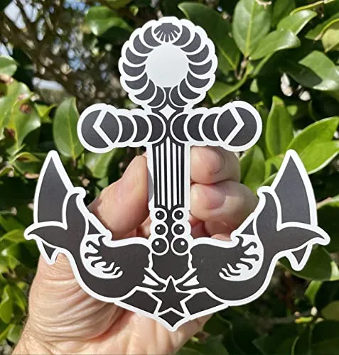 WickedGoodz Mermaid Anchor Magnet - Ocean Beach Magnetic Car Decal