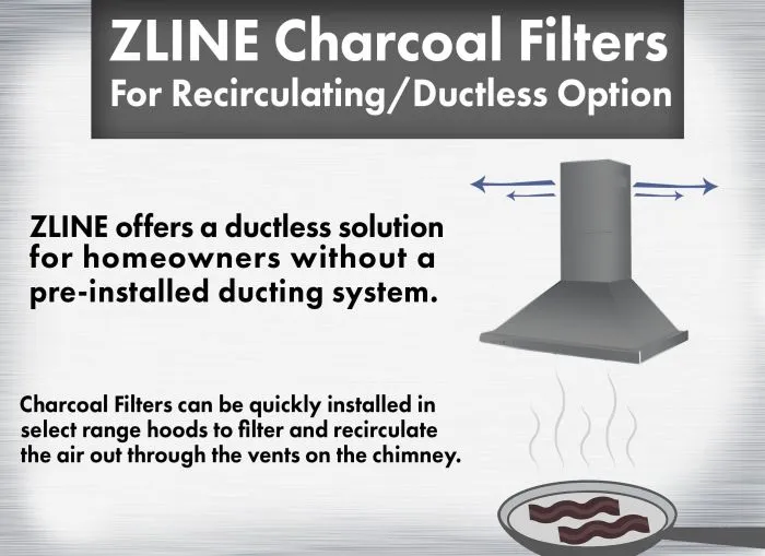 ZLINE 1 SET OF 2 Charcoal Filters for Range Hoods W/Recirculating Option (CF1)